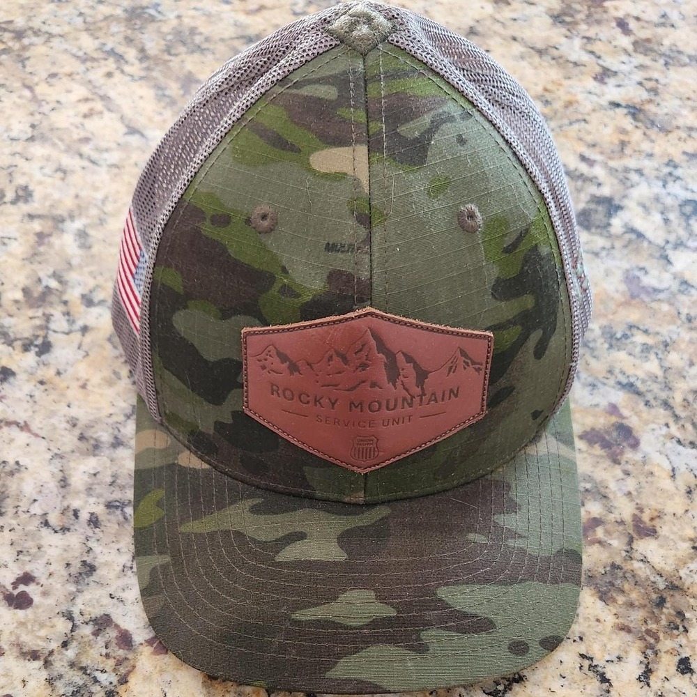 Rocky Mountain trucker camo hat